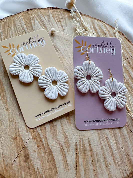 White Textured Flowers