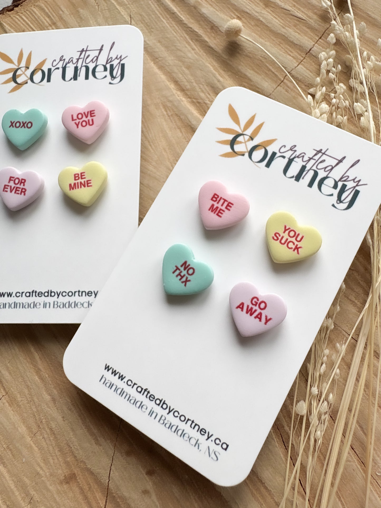 Love & Anti-love Heart Studs