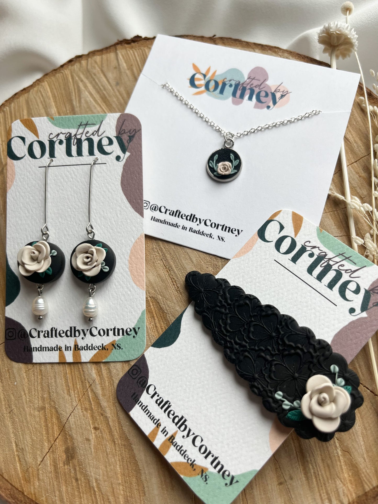 Gift Set #4 - Cream/Black - Silver