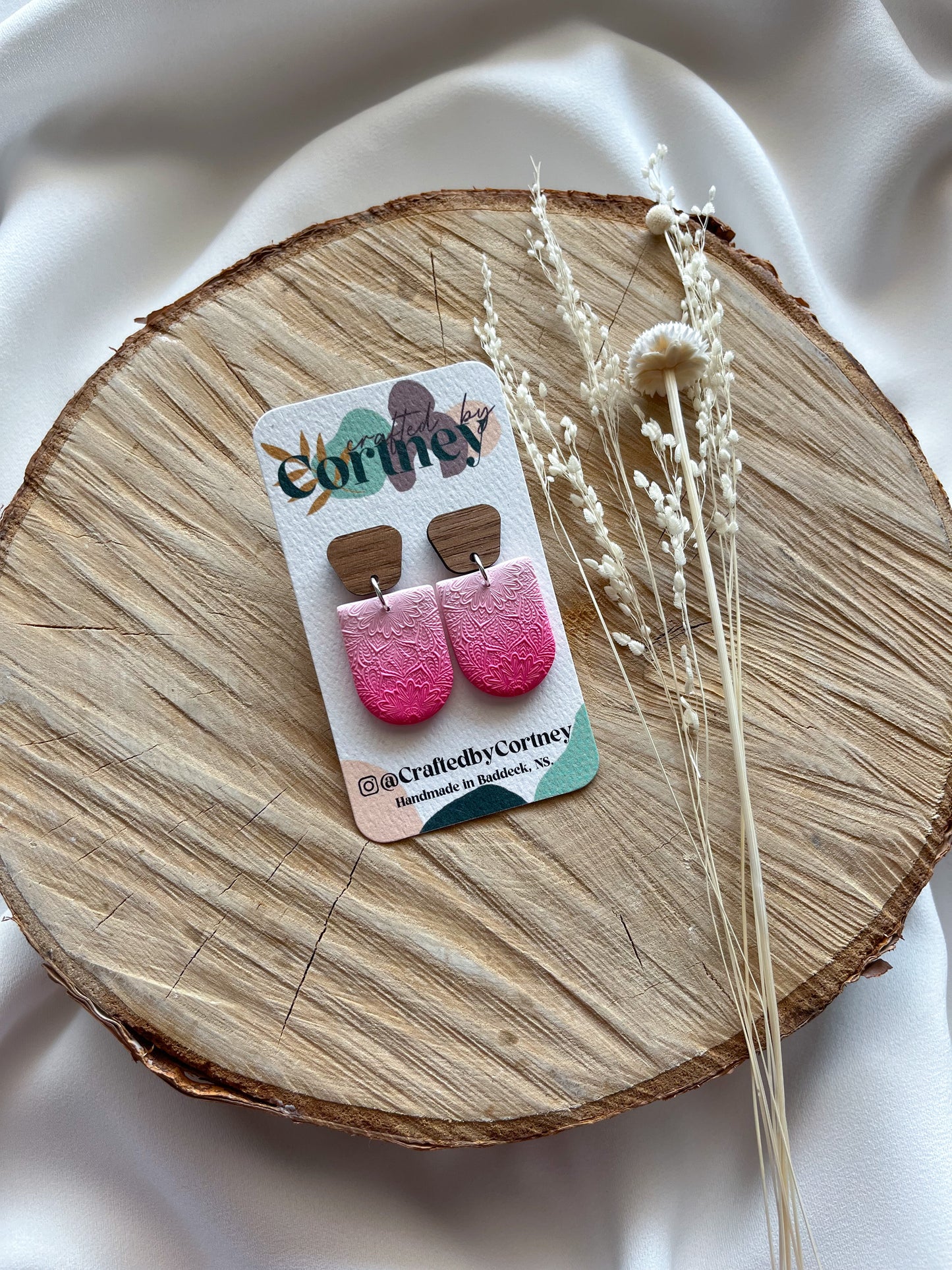 Sonya + walnut - Pink Ombre