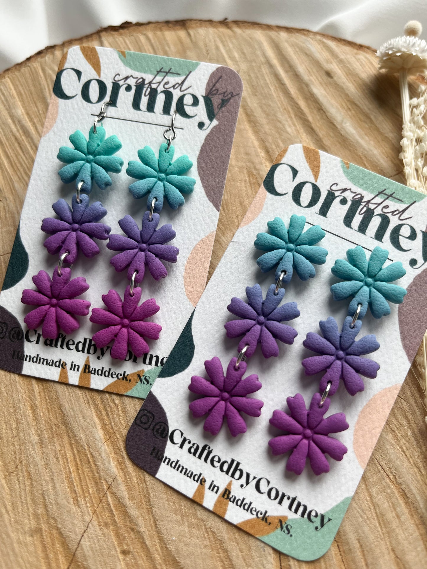 Triple Daisies - Ombre