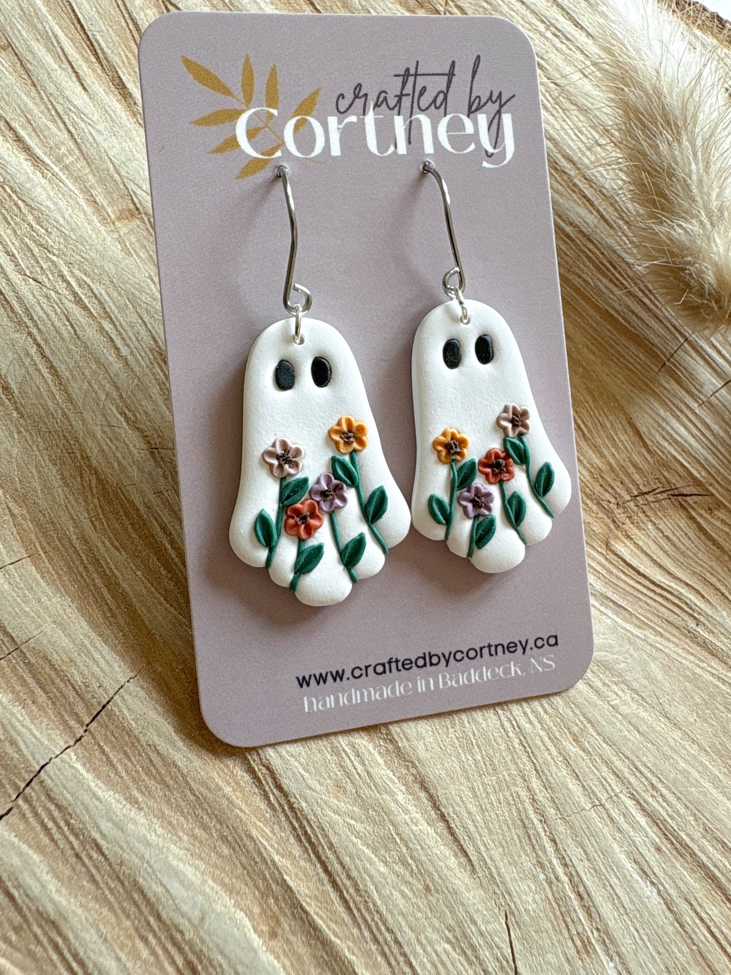 Floral Ghost Dangles