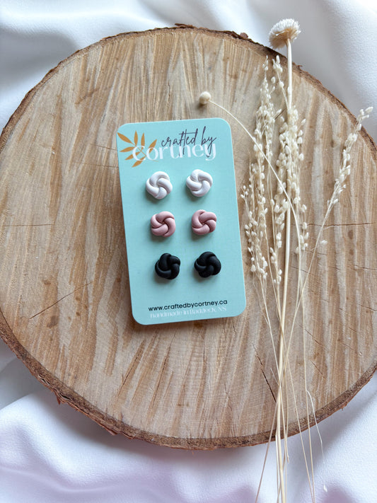 Knot Stud Trio