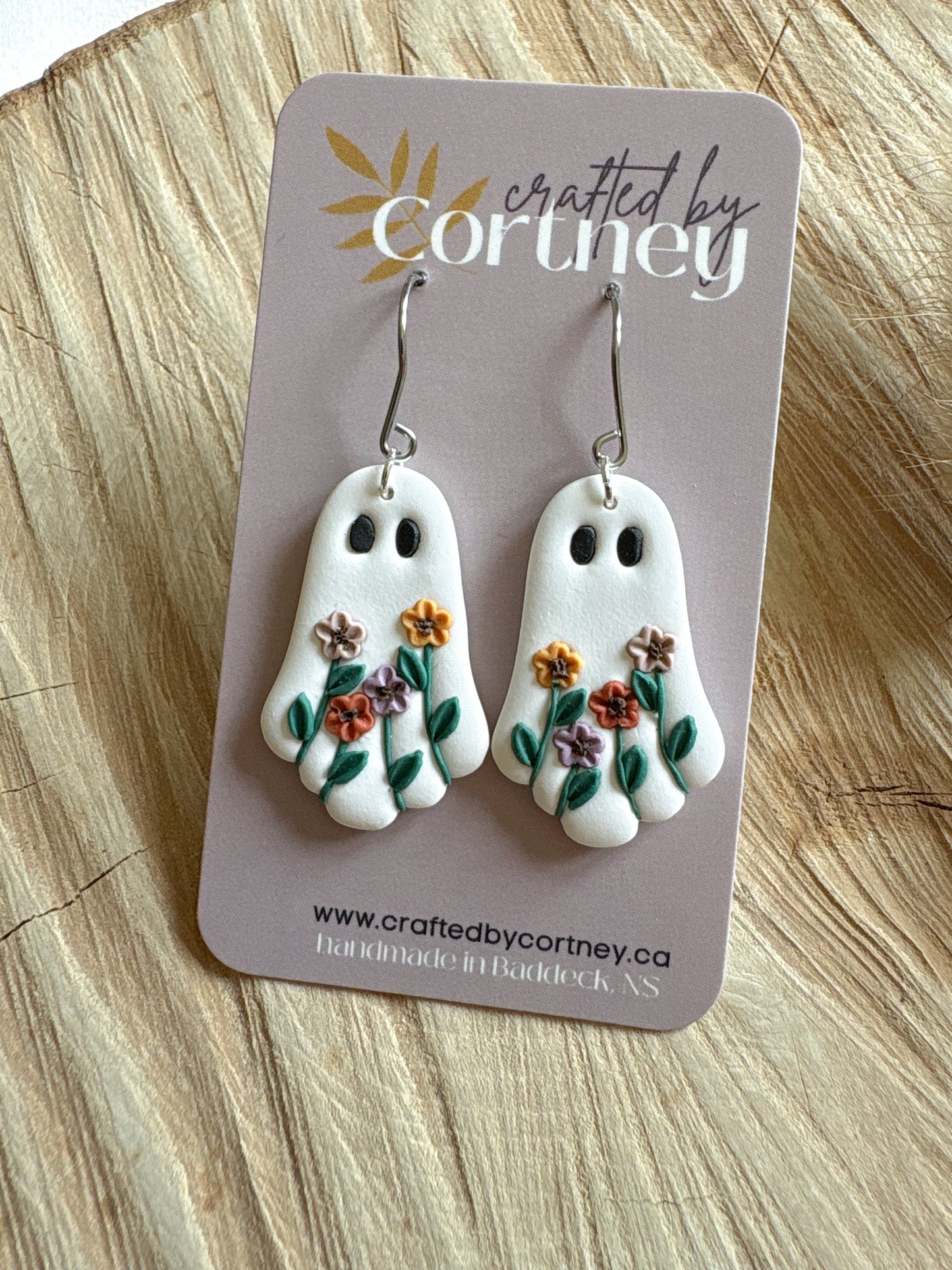 Floral Ghost Dangles