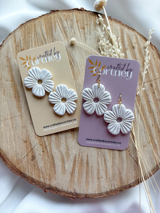 White Textured Flowers
