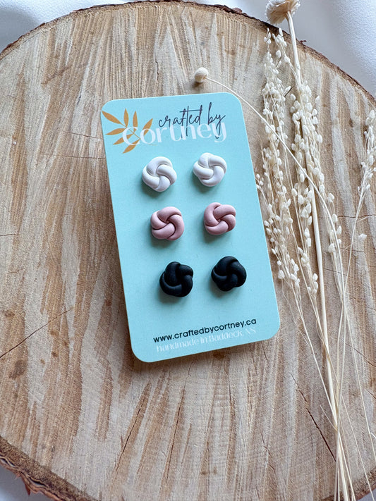 Knot Stud Trio