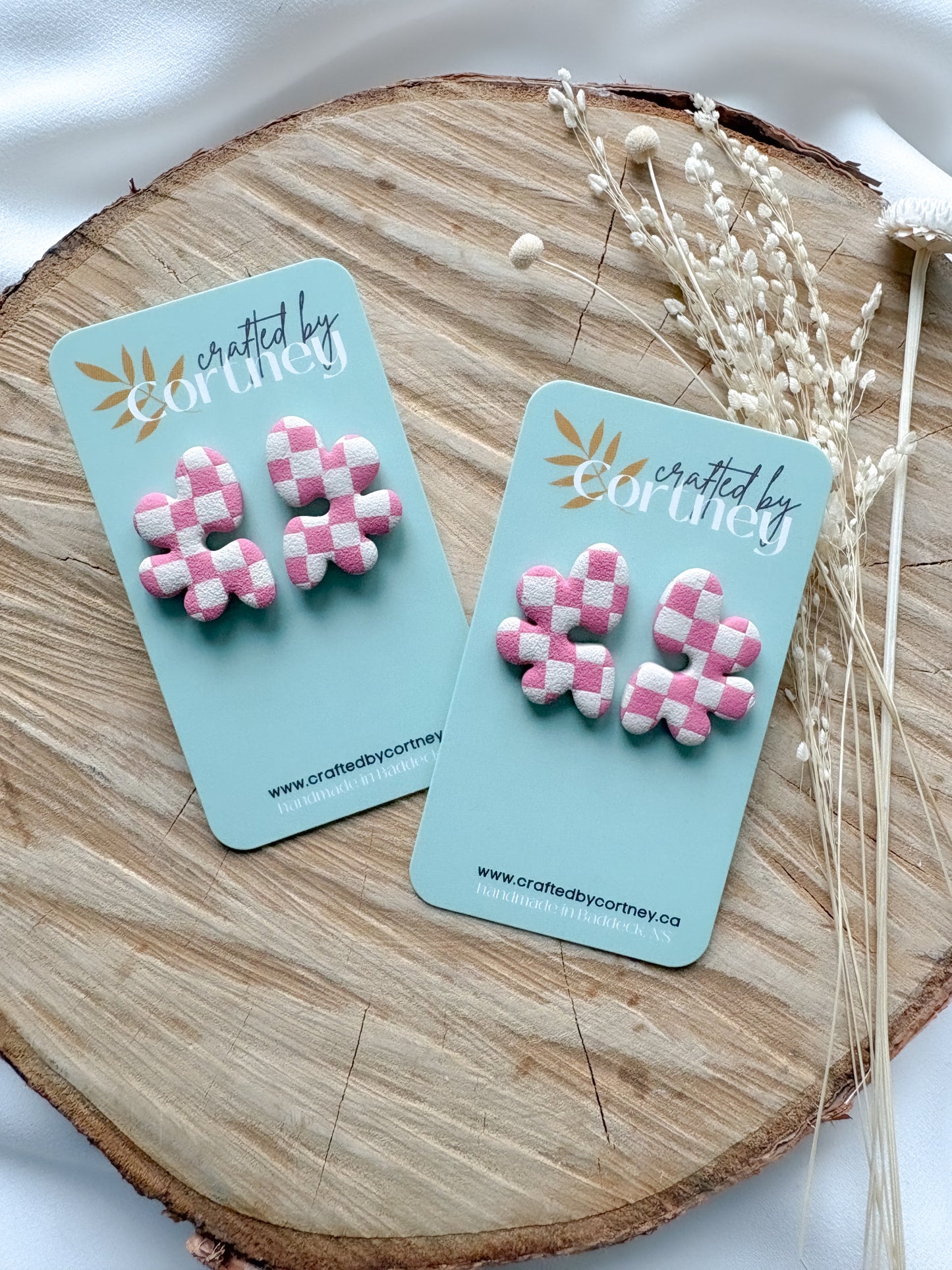 Checkered Statement Studs