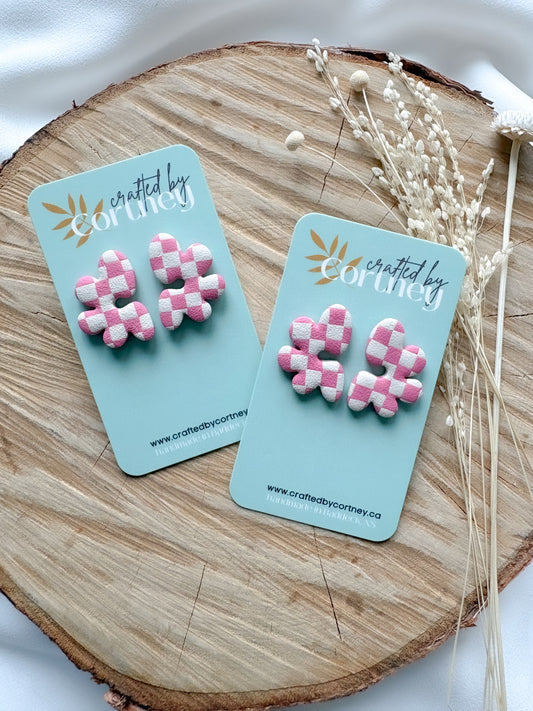 Checkered Statement Studs