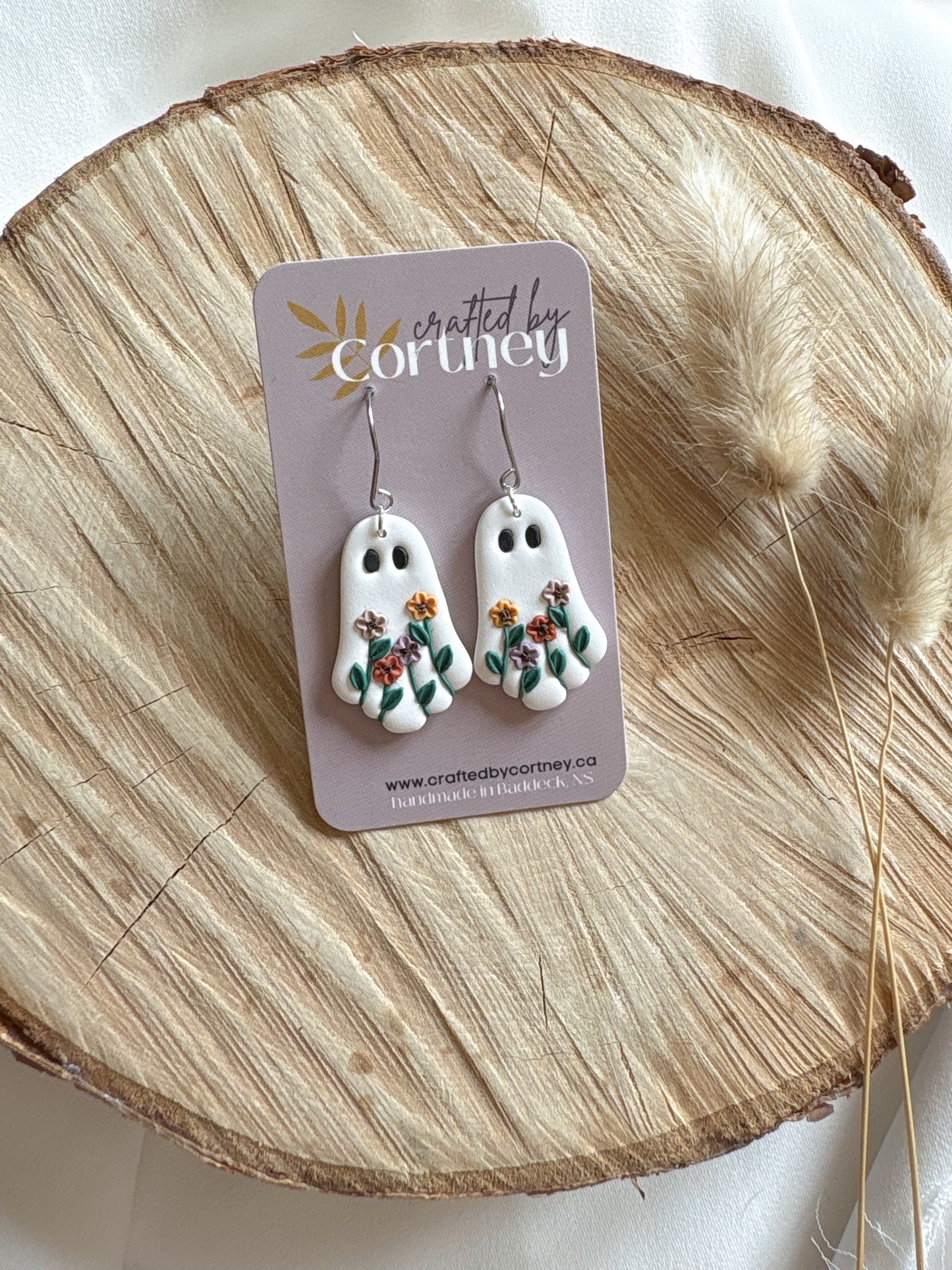 Floral Ghost Dangles