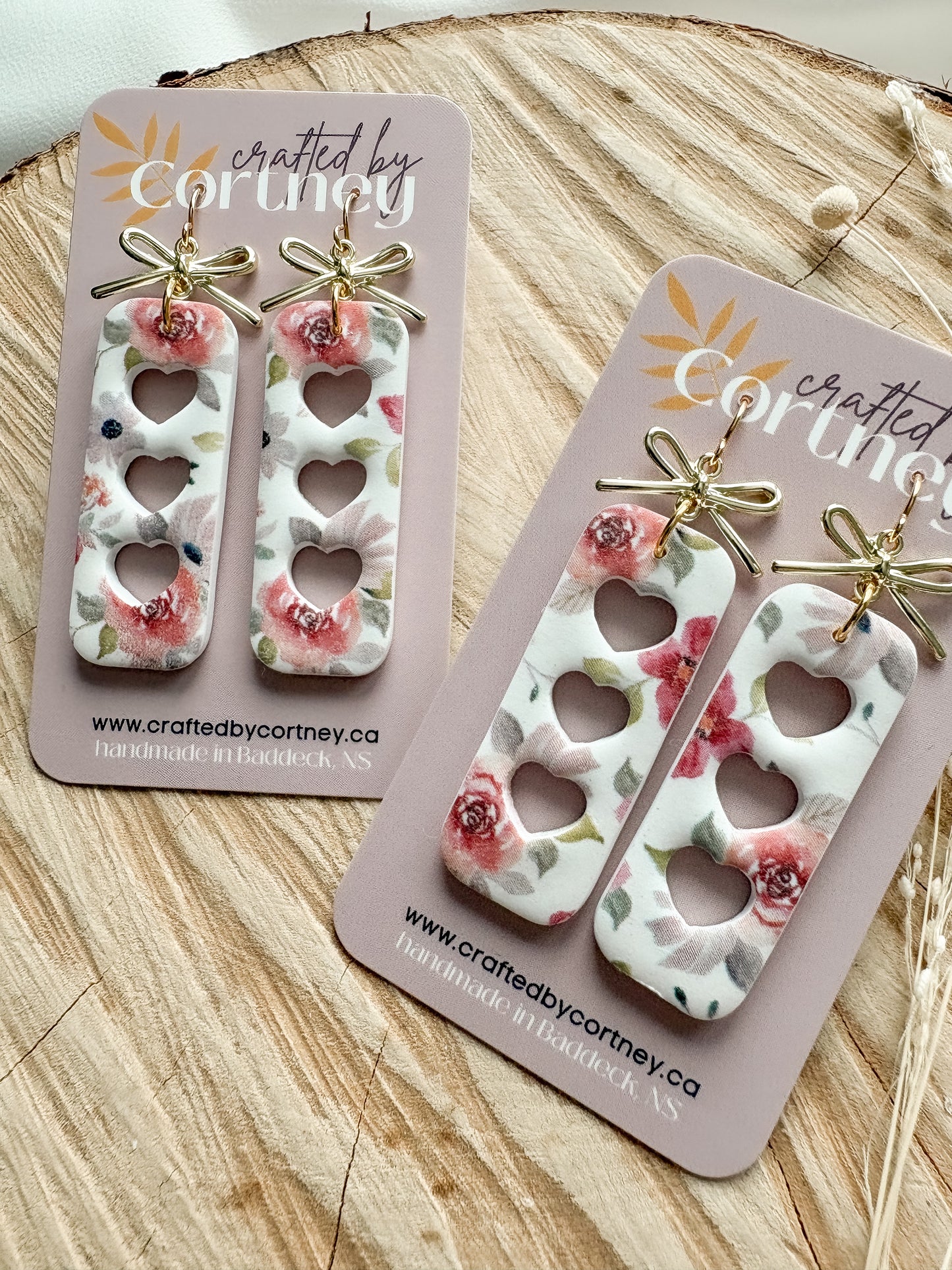 Floral Heart Cutout drops