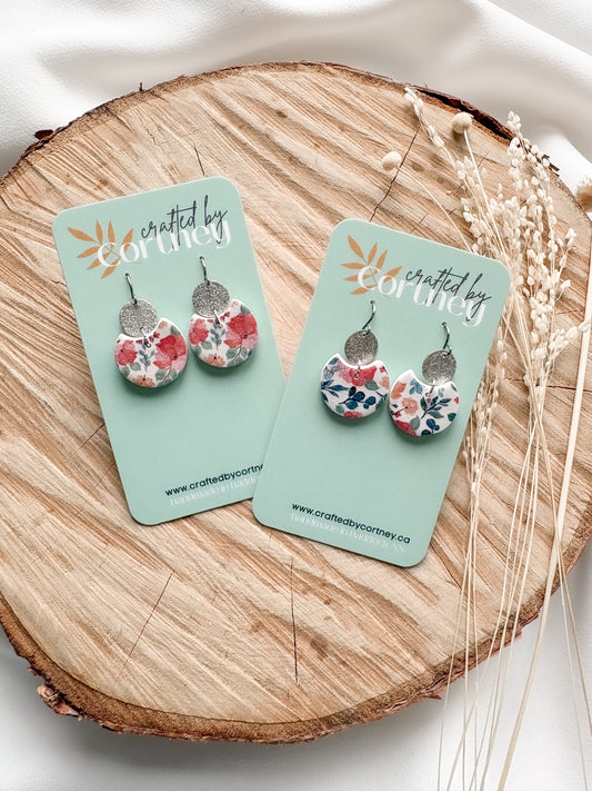 Floral Semi Circles drops