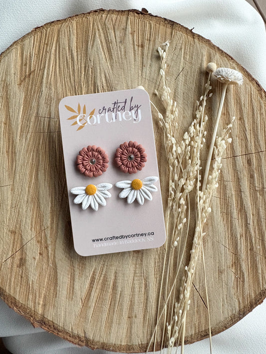 Flower Stud Duo