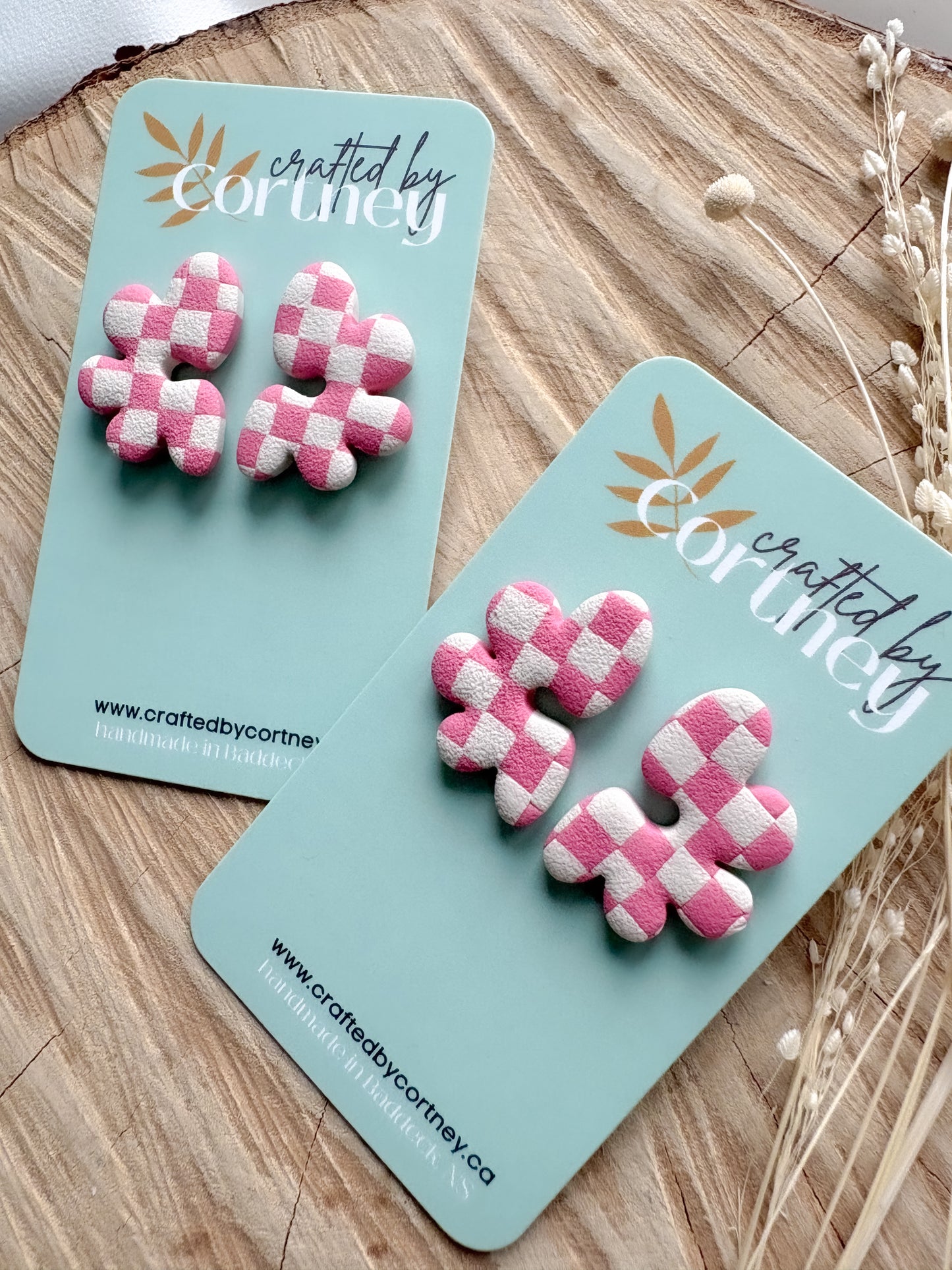 Checkered Statement Studs