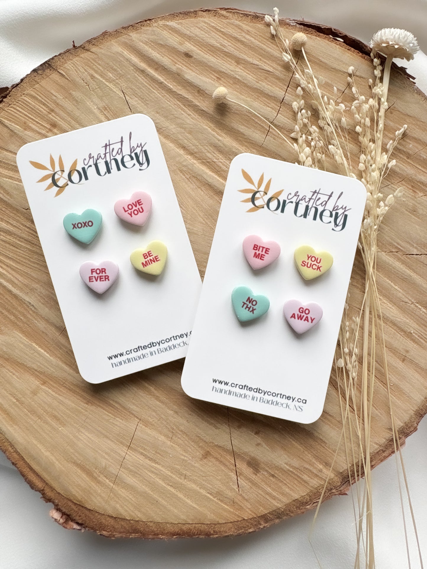 Love & Anti-love Heart Studs