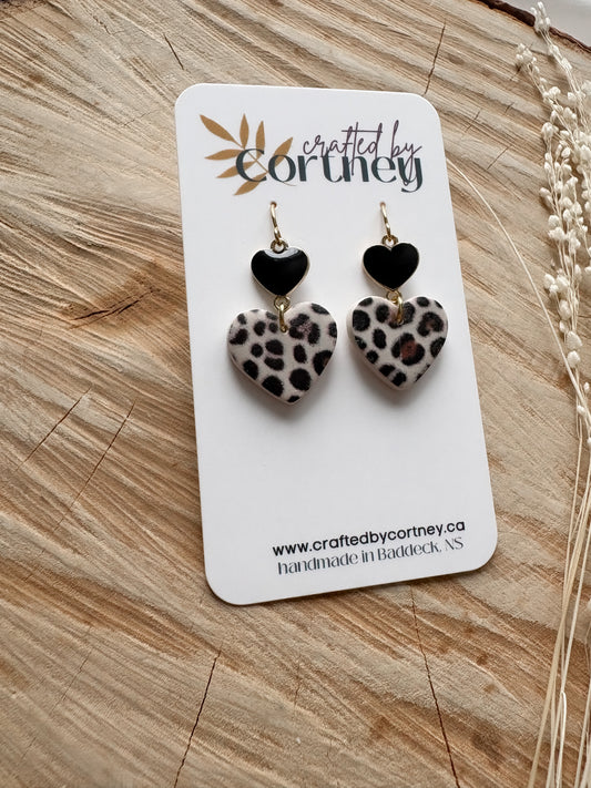 Double Hearts - Leopard