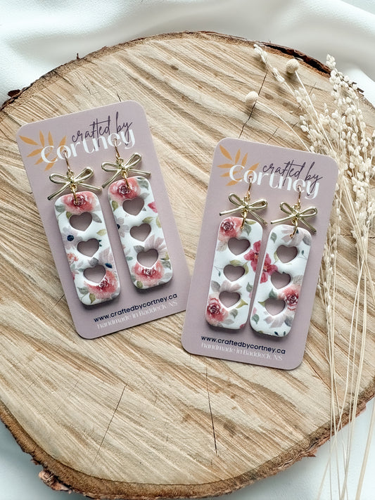 Floral Heart Cutout drops