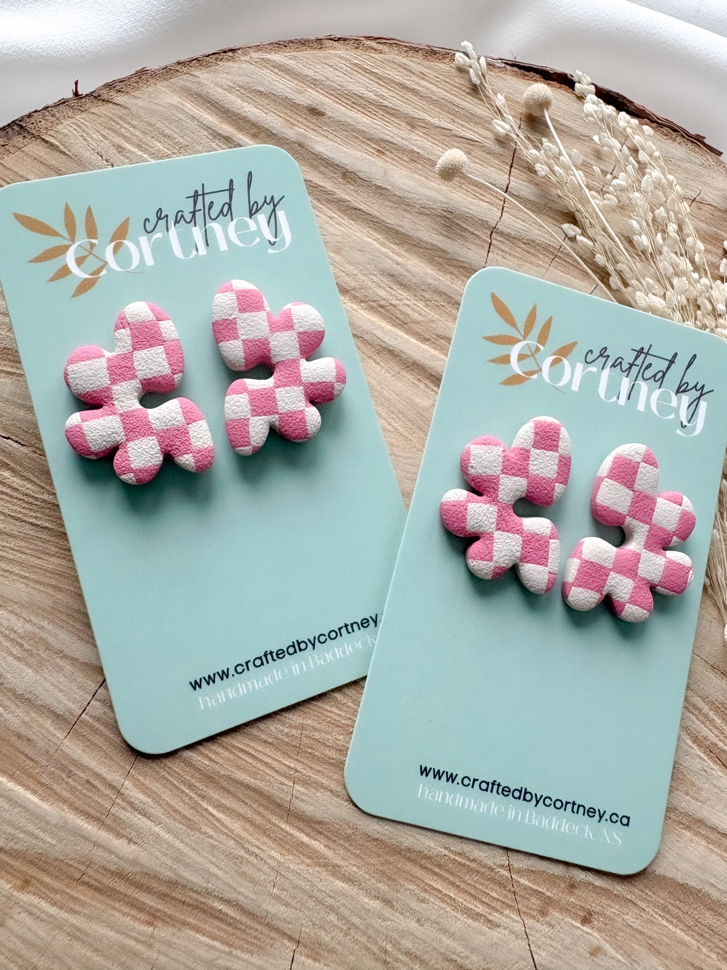 Checkered Statement Studs