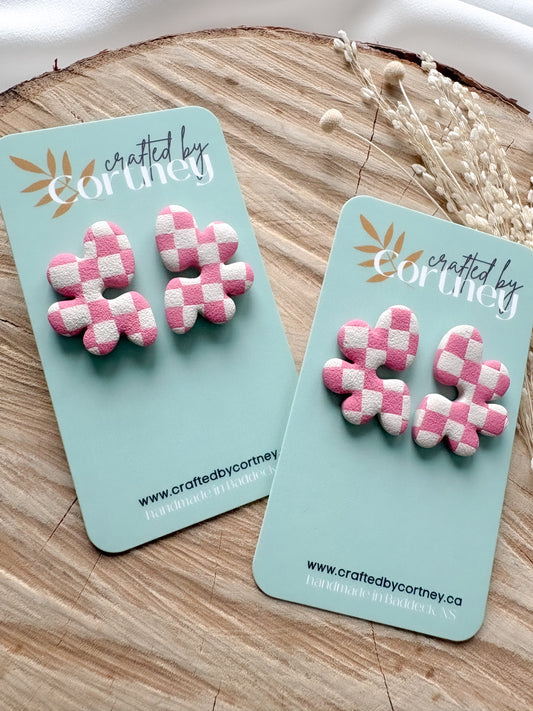 Checkered Statement Studs