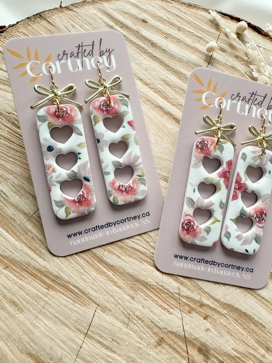 Floral Heart Cutout drops