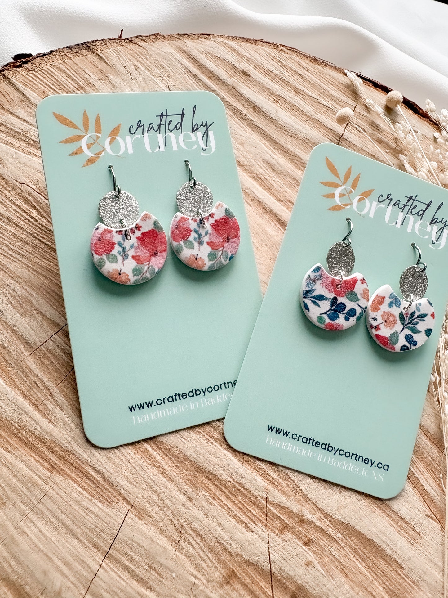 Floral Semi Circles drops